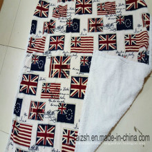 UK Flag Sherpa Bonding Velour Blanket Throw